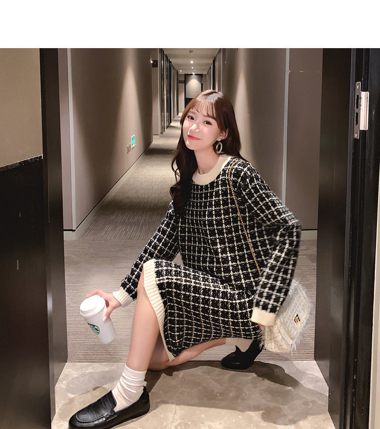 Ladies' small fragrance sweater dress