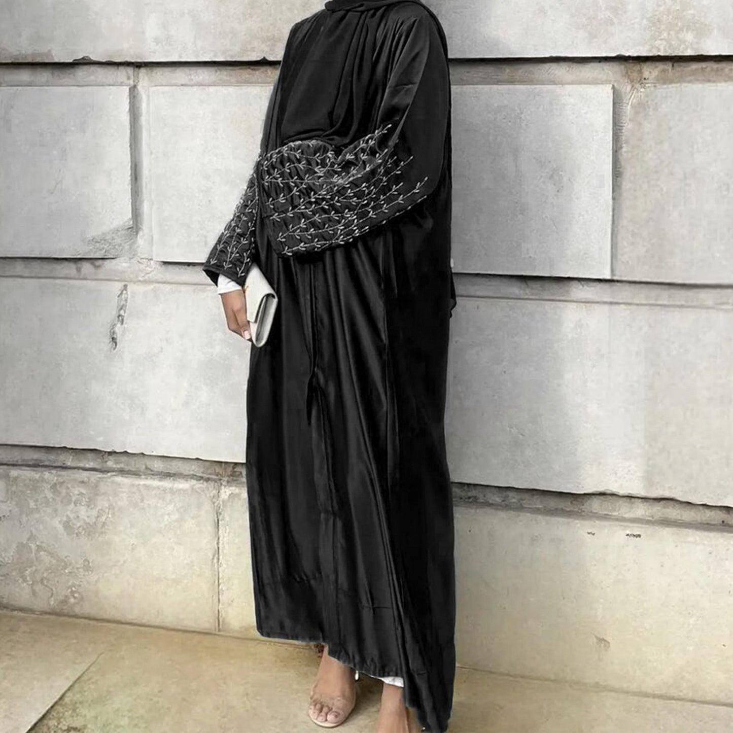 2023 Party Daily Solid Color Handmade Beading Dress Robe