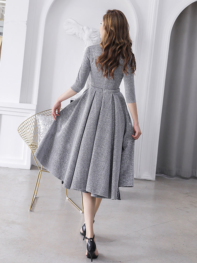 Women's Fashion Temperament Mid-length Birthday Dress