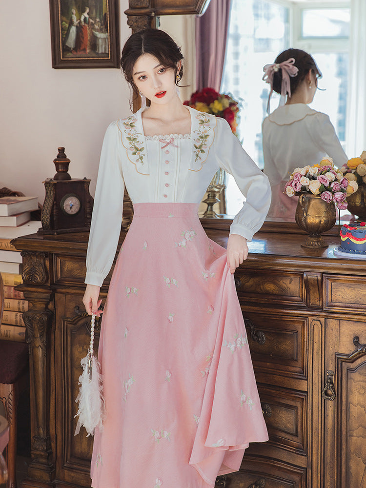 Early Autumn Women's New Clothing Retro French Romantic Pastoral Style Fairy Dress