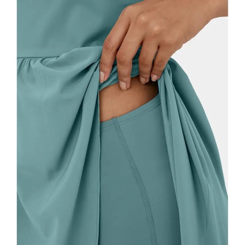 Fashionable Elegant Mid-length Vest With Pockets Dress