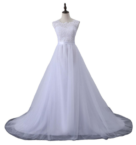 Ladies Party Dress Mid-length Noble White