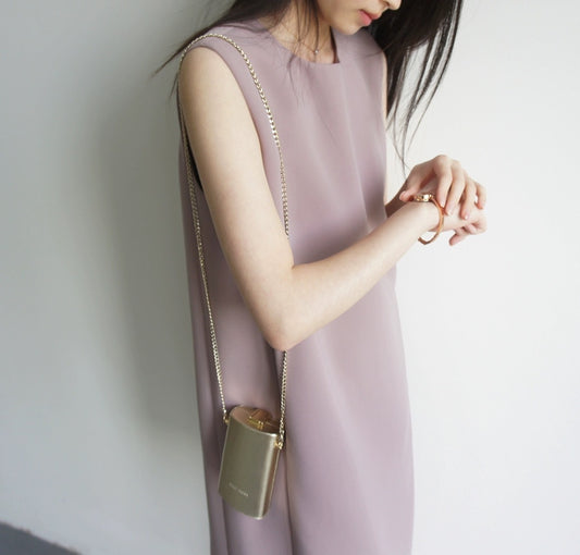 Fog Purple Minimalist Sleeveless Dress