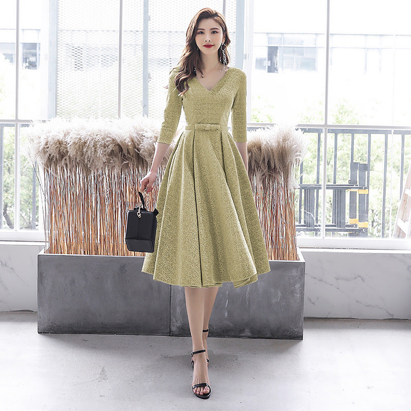 Women's Fashion Temperament Mid-length Birthday Dress