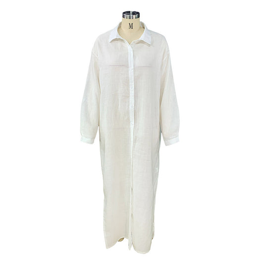 Women's Lapel Mid-length Dress