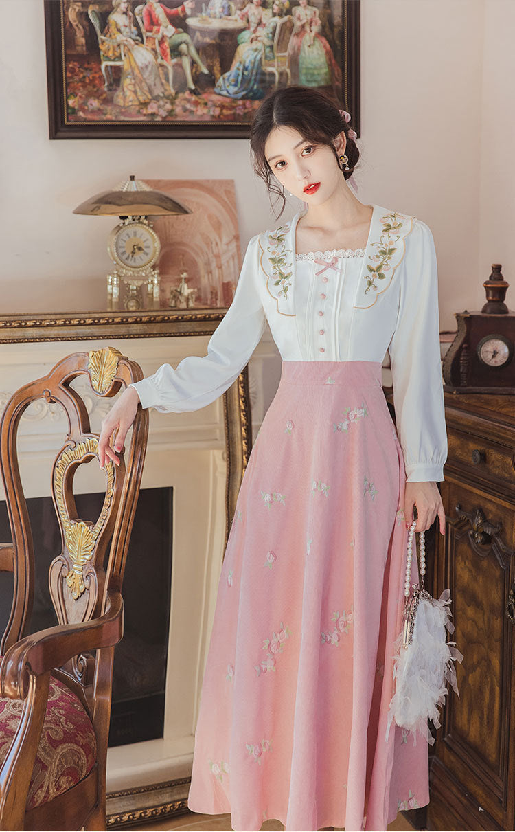 Early Autumn Women's New Clothing Retro French Romantic Pastoral Style Fairy Dress