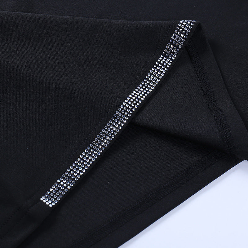 Personalized Rhinestone Slim-fit Sheath Dress