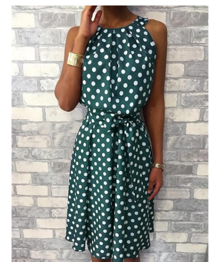 Strapless round neck loose dress