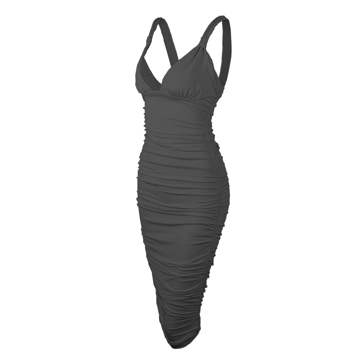 Mid-length pleated dress
