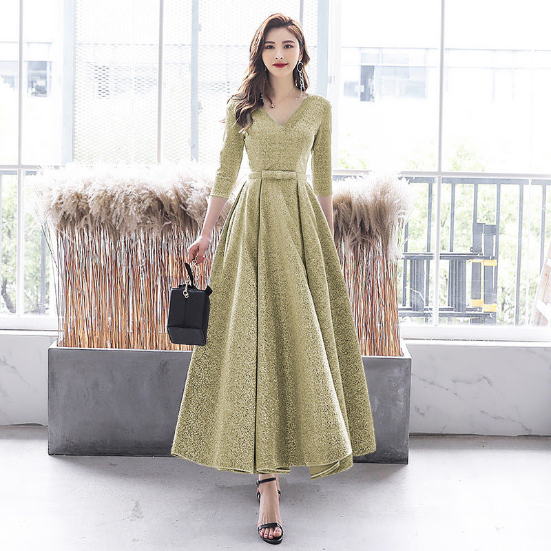 Women's Fashion Temperament Mid-length Birthday Dress