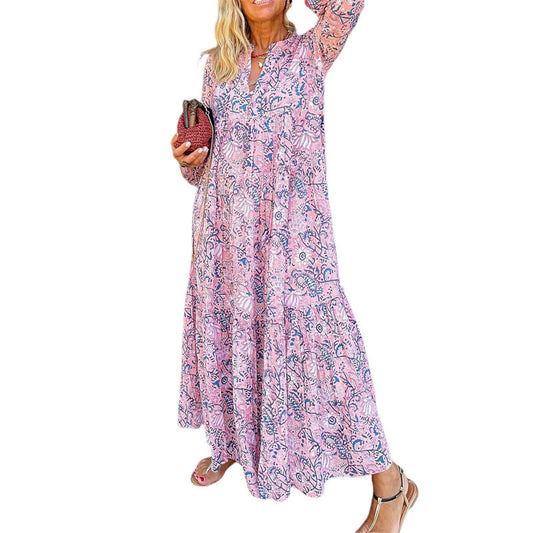 Women's Fashion Loose V-neck Dress