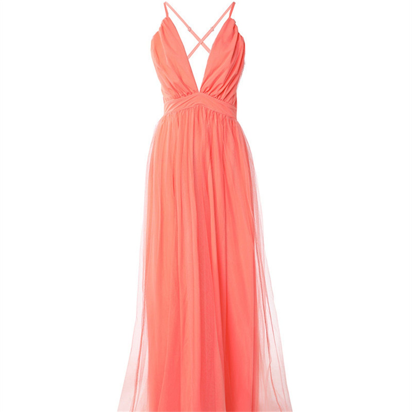 Boho V-Cut Spaghetti Strap Dress – 2024 Trendy European Style