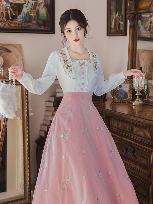 Early Autumn Women's New Clothing Retro French Romantic Pastoral Style Fairy Dress