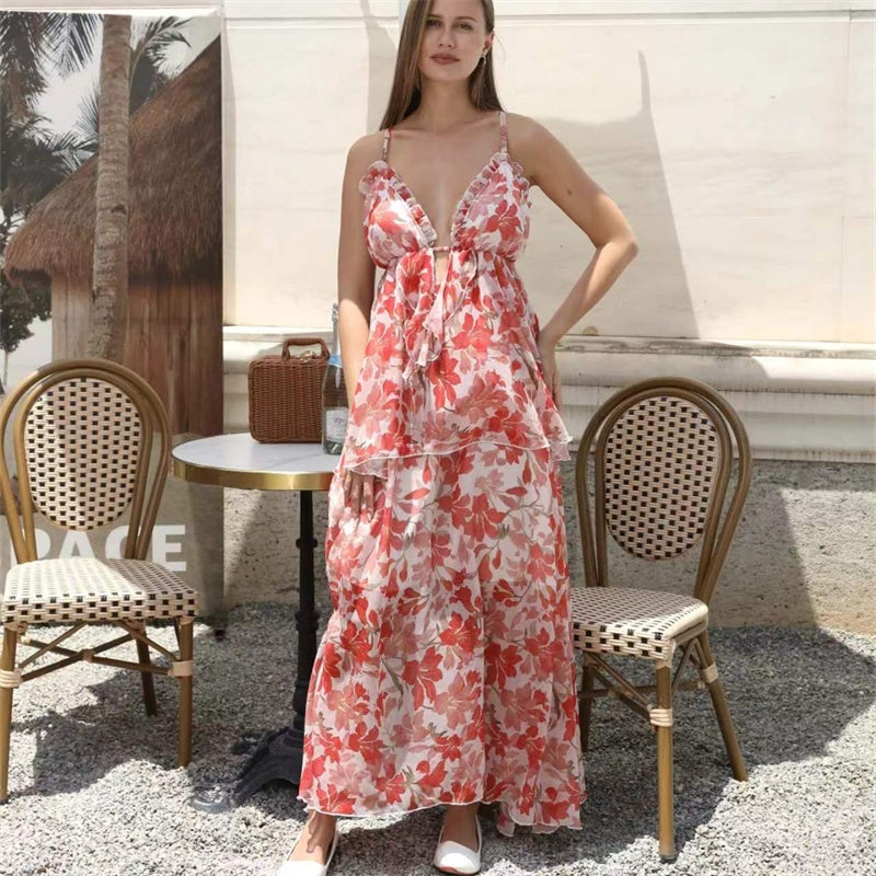 Women's Floral Fashion Simple Dress