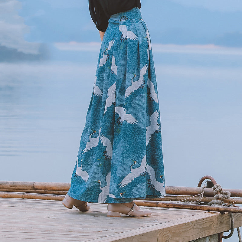 Women's Fashion Casual Vintage Dresses Two-piece