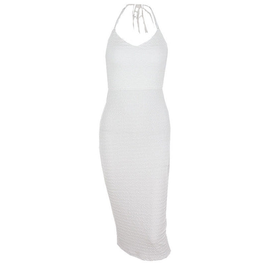 Women's Fashion Lace Mid Length Slit Dress