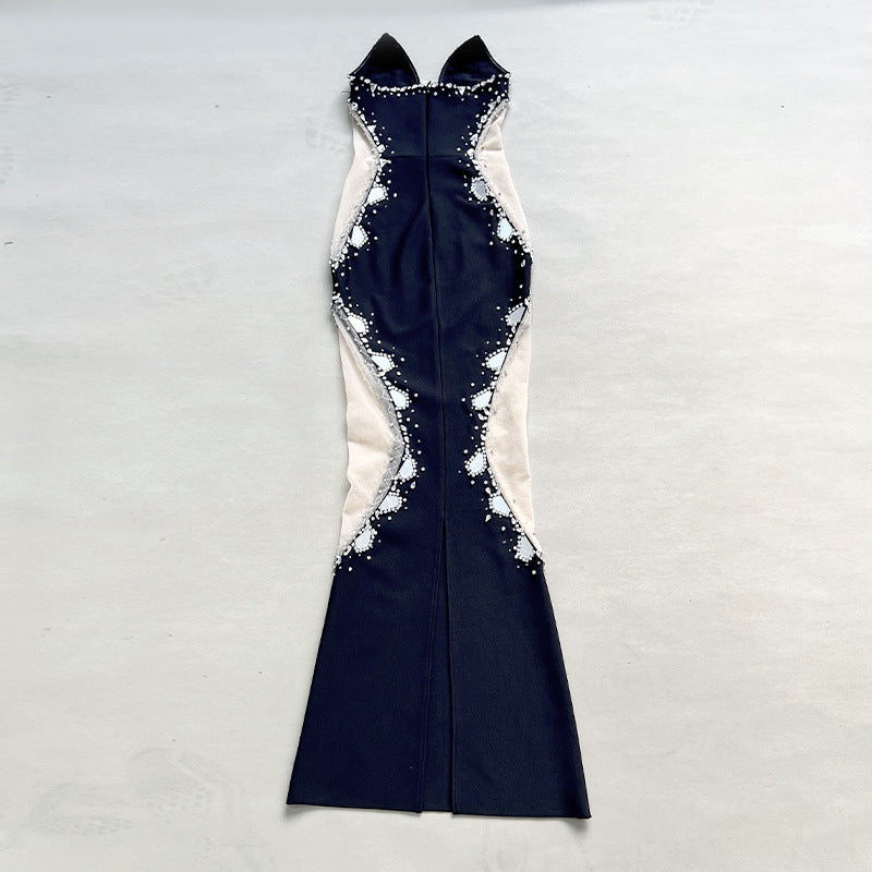 Women's Slimming Sequin Gauze Bandage One-piece Dress