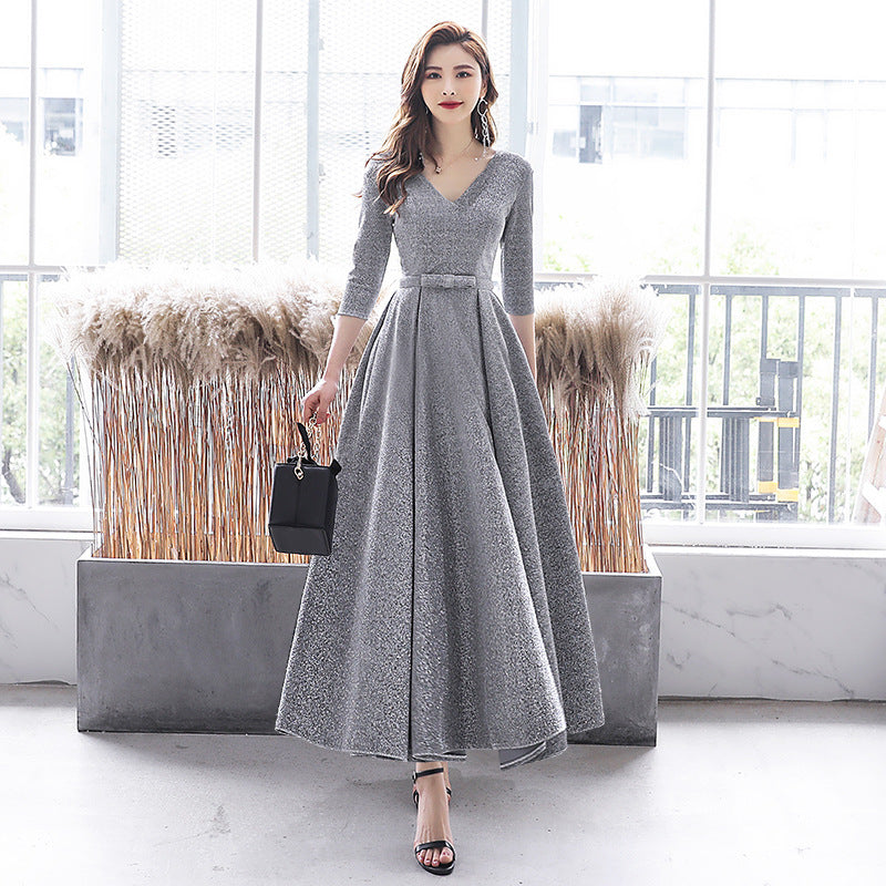Women's Fashion Temperament Mid-length Birthday Dress
