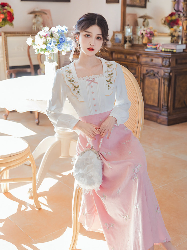 Early Autumn Women's New Clothing Retro French Romantic Pastoral Style Fairy Dress