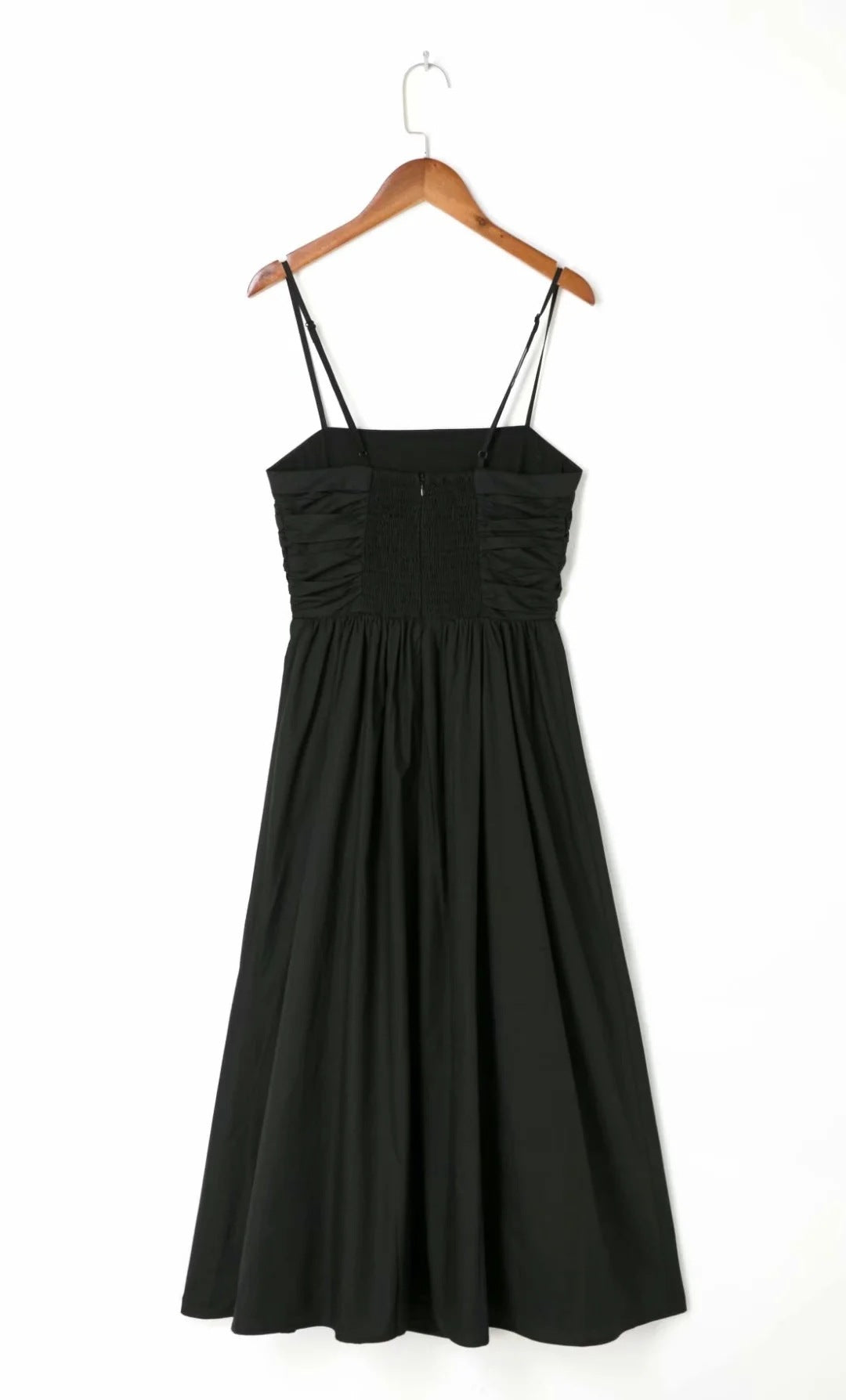 Summer New Style Thin Shoulder Strap Pleated Slim-Fit Large-Length Mid-Length Dress With Dress