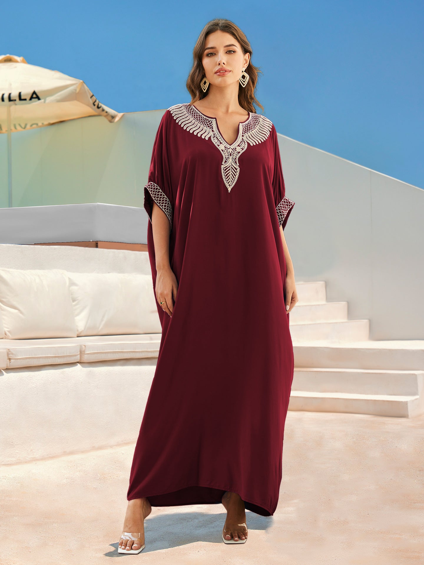 Women's Rope Embroidered Vacation Beach Blouse