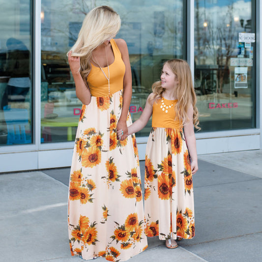 Matching Mommy and Me Dresses - Casual Mother-Daughter Outfits for Spring & Summer | White, Black, Tie-Dyed | Sizes XS-2XL