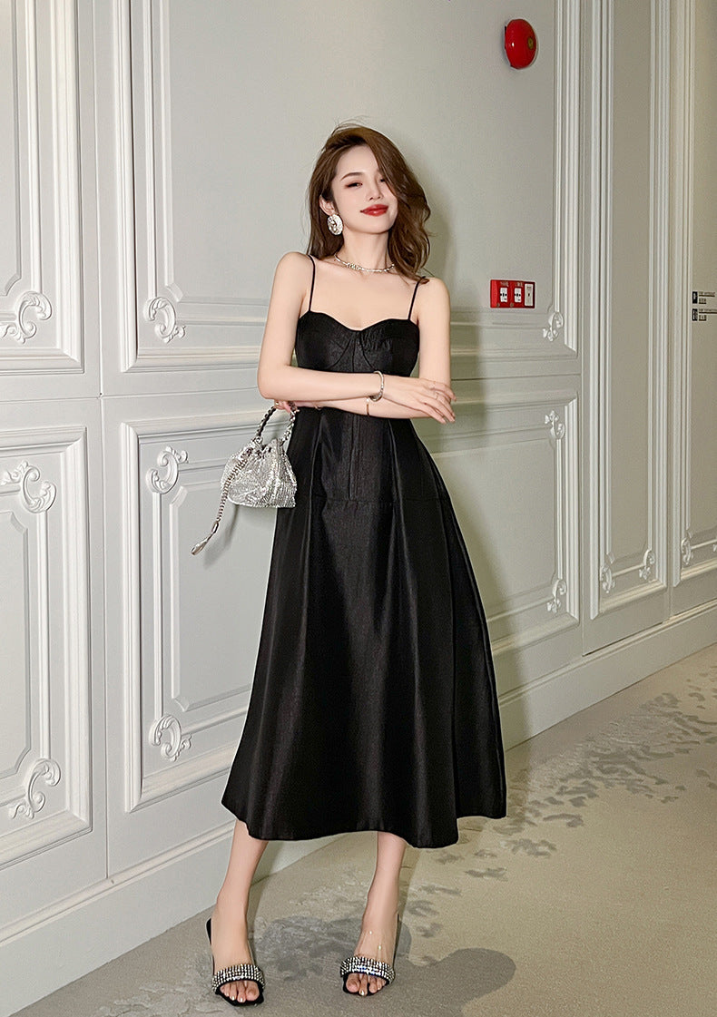 Women's Long Large Hem Off-the-shoulder Sling Dress